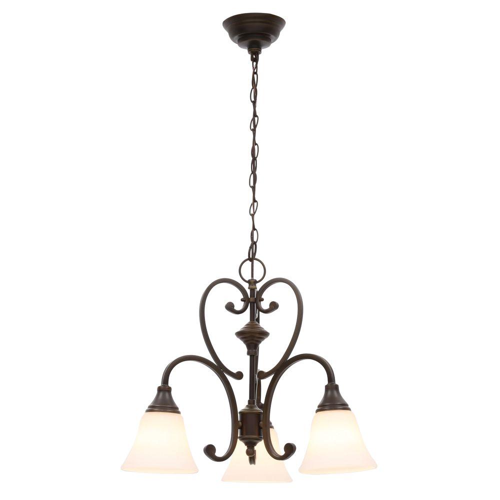 Hampton Bay Somerset 3-Light GEX8193A-3 Bronze Chandelier 175205
