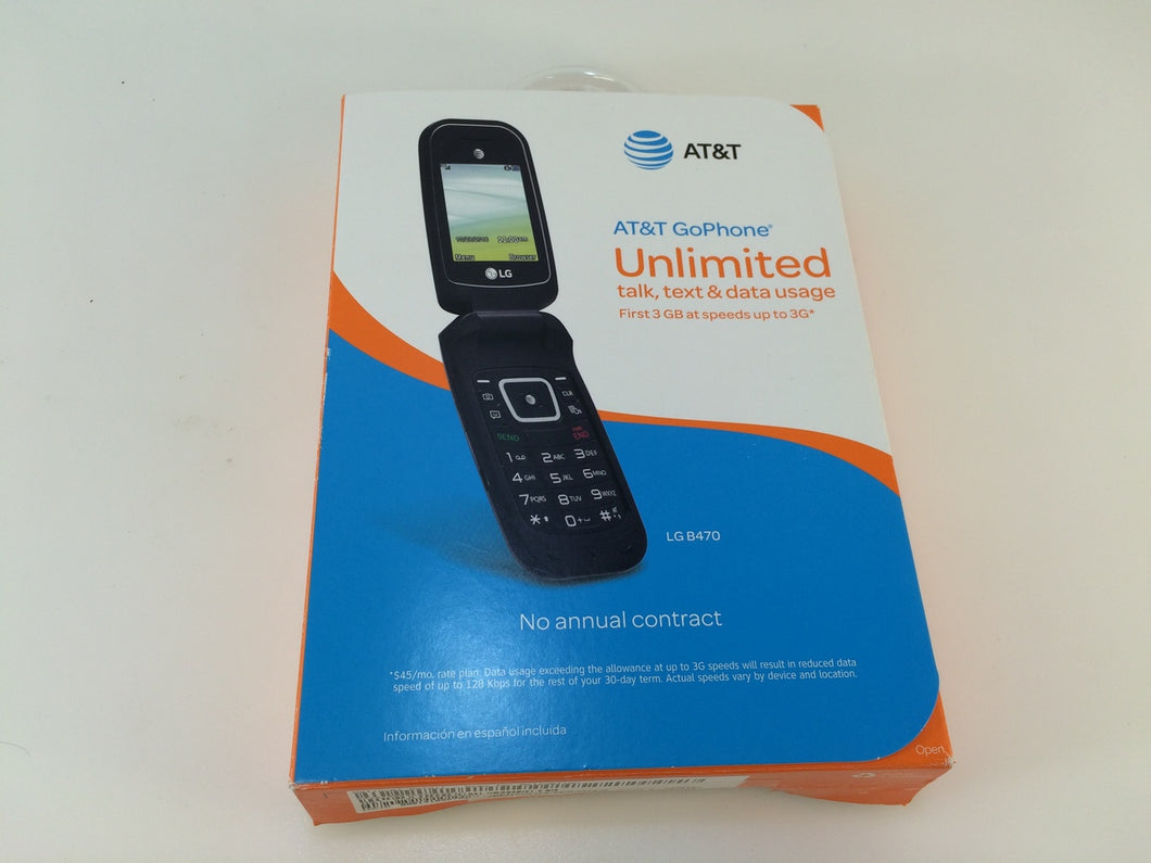 LG B47010c AT&T GoPhone Prepaid Cell Phone, Black