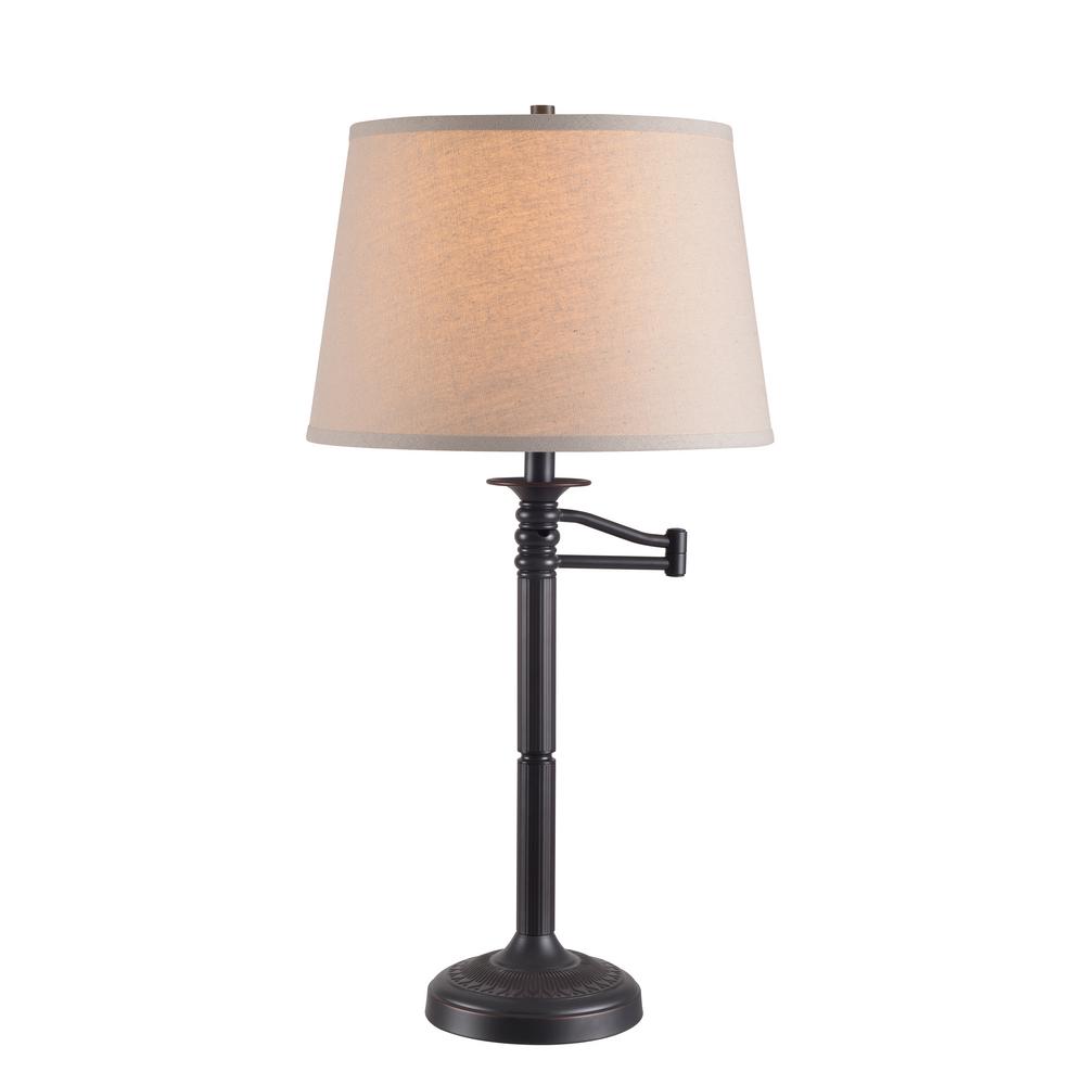 Kenroy Home 32214CBZ Riverside 29 in. Copper Bronze Swing Arm Table Lamp
