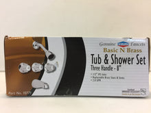 Load image into Gallery viewer, EZ-FLO 10771 Basic-N-Brass Compression 3-Handle 1-Spray Shower Faucet Chrome
