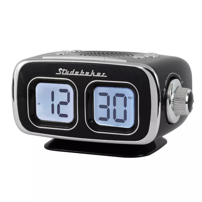 Studebaker SB3500 Retro Digital Bluetooth AM/FM Clock Radio, Black