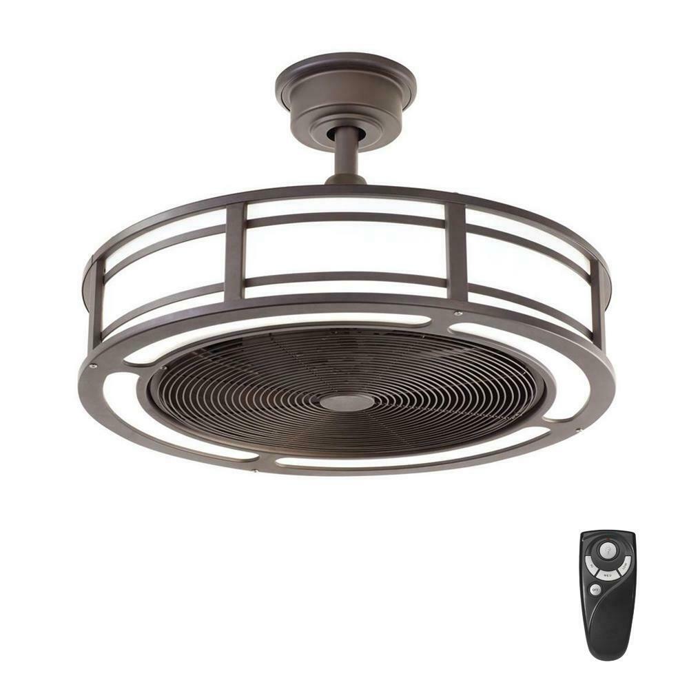 HDC Brette II 23 in. LED Indoor/Outdoor Espresso Bronze Ceiling Fan AM382B-EB