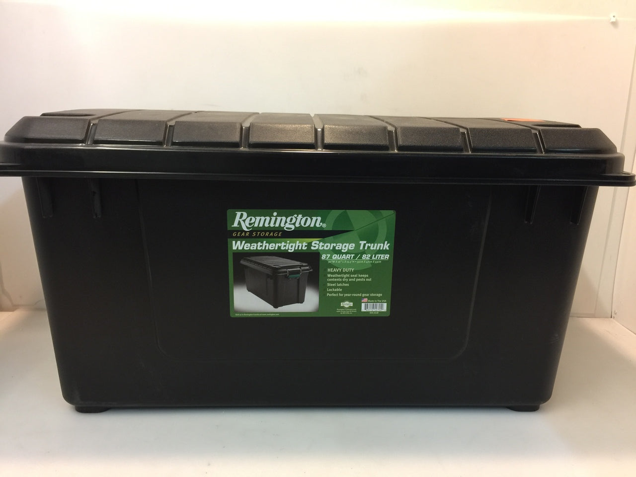 Remington Weathertight 82 qt. Storage Tote, Black