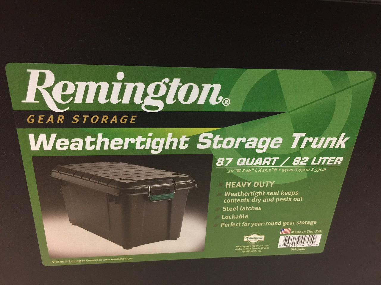 Remington Weathertight 82 qt. Storage Tote, Black
