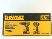 Load image into Gallery viewer, DEWALT DCK280C2 20V Max Li-Ion 1.5 Ah Compact Drill &amp; Impact Driver Combo Kit
