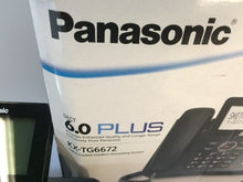 Load image into Gallery viewer, Panasonic KX-TG6672 1.9 GHz Single Line Corded Cordless Phone with 2 Handsets
