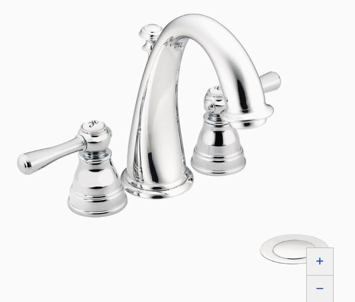 Moen Kingsley Two-Handle Chrome Arc Bathroom Faucet T6123