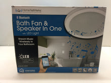 Load image into Gallery viewer, Home Netwerks 7130-06-BT Decorative White 100 CFM Bluetooth Speakers Bath Fan
