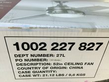 Load image into Gallery viewer, Home Decorators 54725 Mercer 52&quot; LED Brushed Nickel Ceiling Fan 1002227827
