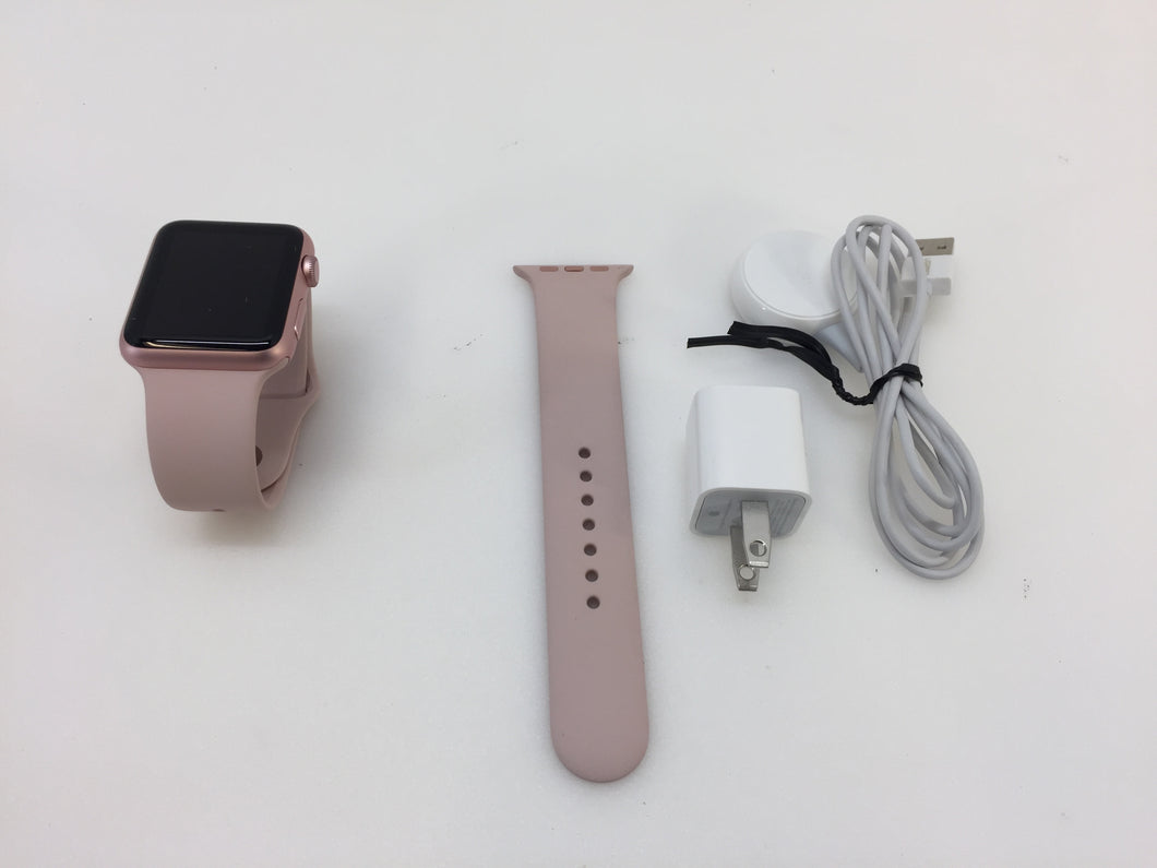 Apple Watch Series 1 MJ3N2LL/A 42mm Gold Aluminum Case Pink Sport Band