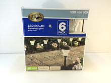 Load image into Gallery viewer, Hampton Bay NXT296P-100 Bronze LED Glass Solar Pathway Light 6-pk 1001486800
