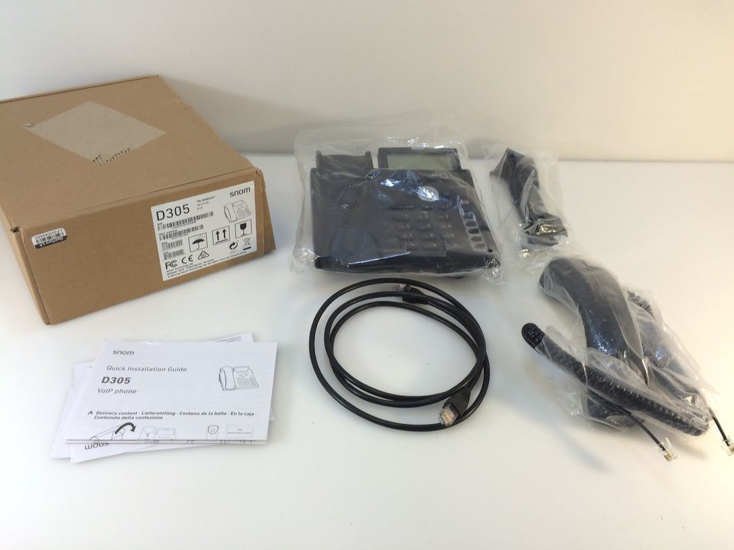 Snom SNO-D305 4 Line Dis 5 Function Key 4257 SIP VoIP Phone