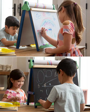 Load image into Gallery viewer, HearthSong 3-in-1 Fold Tabletop Easel Chalkboard, Whiteboard, Paper Roll 733429
