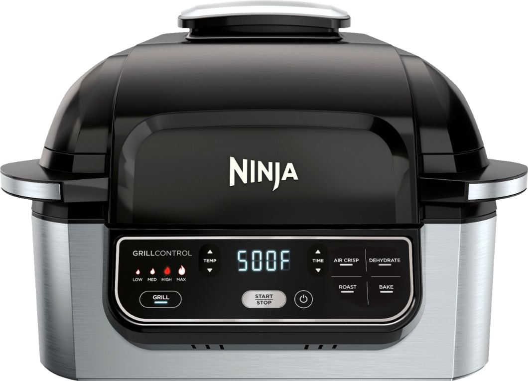 Ninja AG301 Foodi 5-in-1 Indoor Grill with 4-qt Air Fryer, Roast, Bake