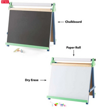 Load image into Gallery viewer, HearthSong 3-in-1 Fold Tabletop Easel Chalkboard, Whiteboard, Paper Roll 733429
