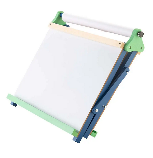 HearthSong 3-in-1 Fold Tabletop Easel Chalkboard, Whiteboard, Paper Roll 733429