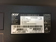 Load image into Gallery viewer, Acer G276HL 27&quot; Widescreen LCD LED 1920x1080 Monitor, Black
