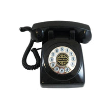 Load image into Gallery viewer, Paramount Analog Corded 1950 Desk Phone with Faux Rotary Dial BLACK
