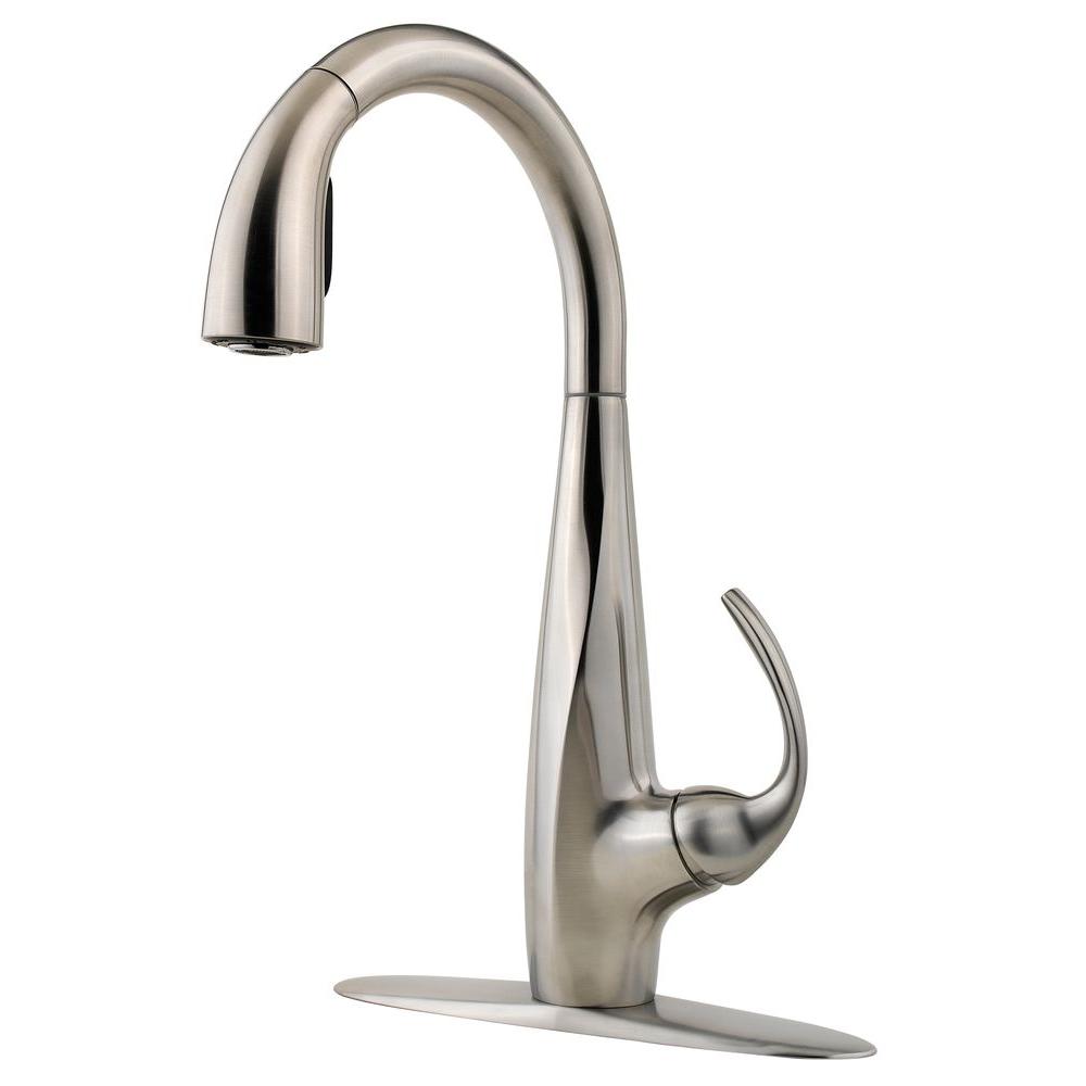 Pfister LF-529-7ANS Avanti 1-Handle Sprayer Kitchen Faucet in Stainless Steel