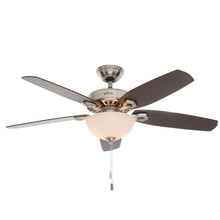 Load image into Gallery viewer, Hunter 53090 Builder Deluxe 52&quot; Indoor Brushed Nickel Ceiling Fan w/ Light Kit
