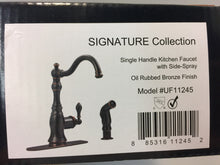 Load image into Gallery viewer, Ultra Faucets UF11245 Bronze 1-Handle Standard Kitchen Faucet Oil Rubbed Bronze
