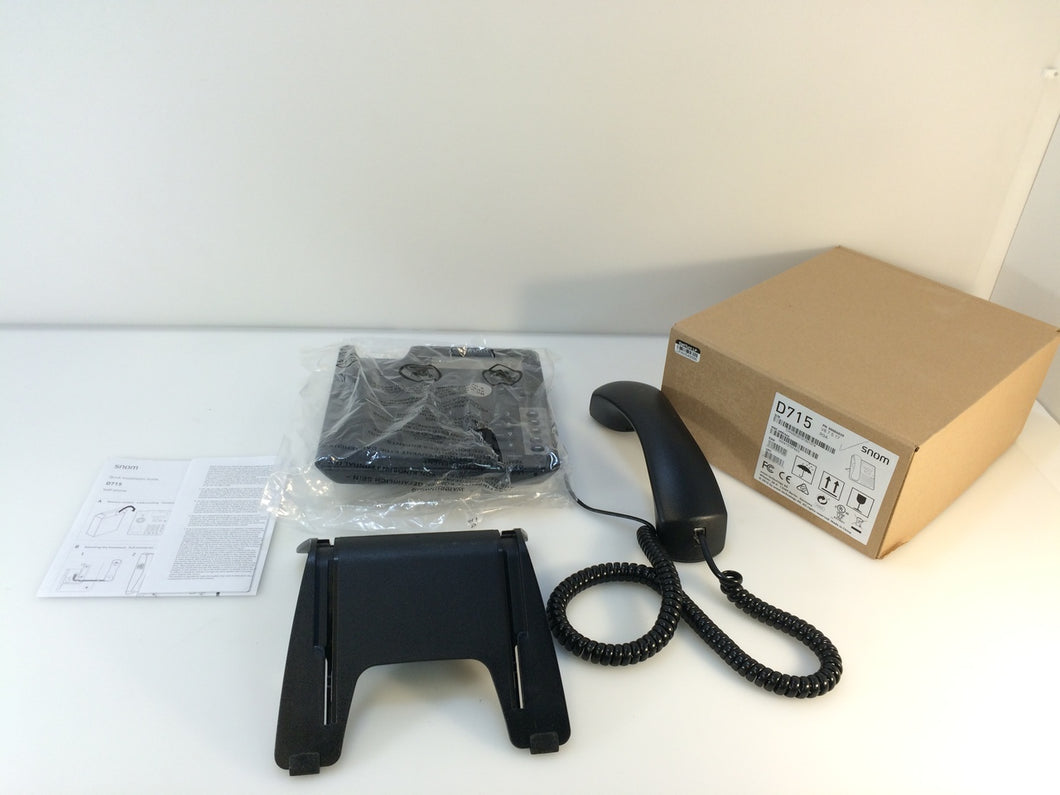 Snom SNO-D715 Professional Sip Desk Telephone VoIP Phone and Device, Black