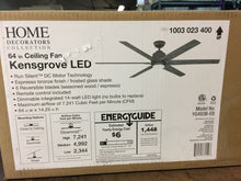Load image into Gallery viewer, Home Decorators Kensgrove 64 in. LED Espresso Bronze Ceiling Fan YG493B-EB

