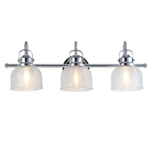 Load image into Gallery viewer, JONATHAN Y JYL7409A Virginia 25.25&quot; 3-Light Metal/Glass LED Chrome Vanity Light
