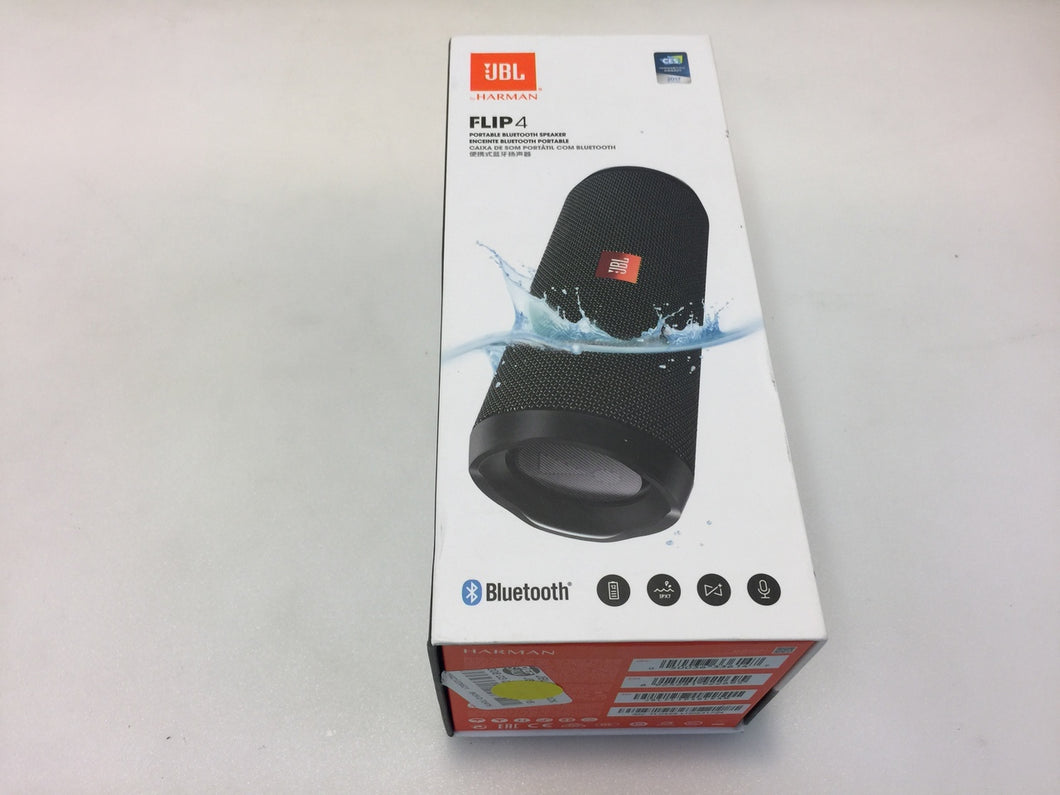 JBL Flip 4 Portable Waterproof Bluetooth Speaker Black NOB