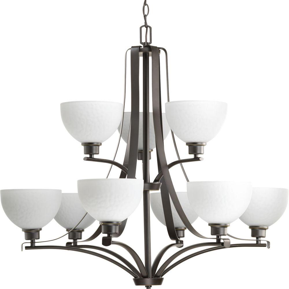 Progress Lighting Legend 9-Light Antique Bronze Chandelier P4272-20