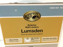 Load image into Gallery viewer, Hampton Bay Lumsden Wall-mount Black LED Motion Sensor Lantern 10000001784

