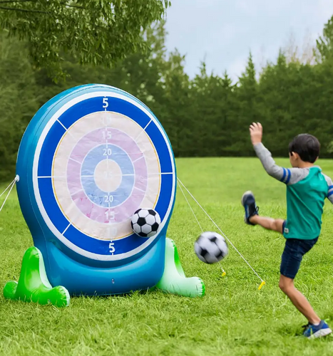 HearthSong Giant 58-Inch Inflatable 2-in-1 Darts and Soccer Game 733576