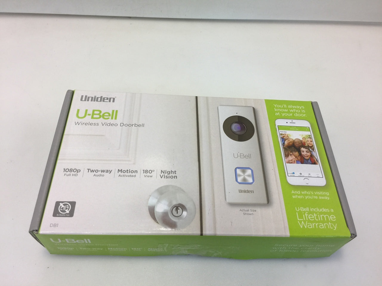 Uniden U-Bell DB1 WiFi Video Doorbell, 4 Color faceplates – NT Electronics  LLC