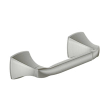 Load image into Gallery viewer, Moen YB5108BN Voss Pivoting Double Post Toilet Paper Holder in Brushed Nickel
