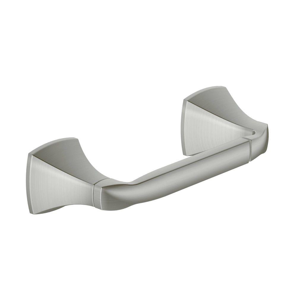 Moen YB5108BN Voss Pivoting Double Post Toilet Paper Holder in Brushed Nickel