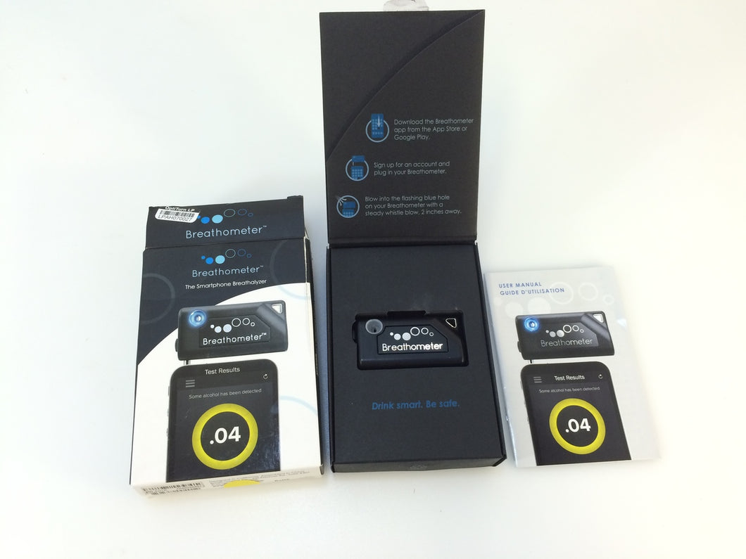 Breathometer A01R Smartphone Breathalyzer for IOS and Android, Black