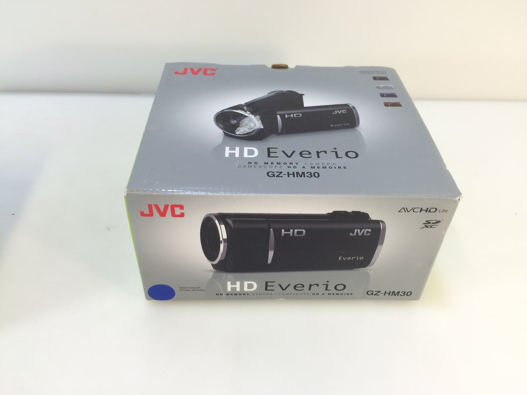 JVC Everio GZ-HM30AU AVCHD Lite HD Memory Camera Camcorder Blue 40x Zoom