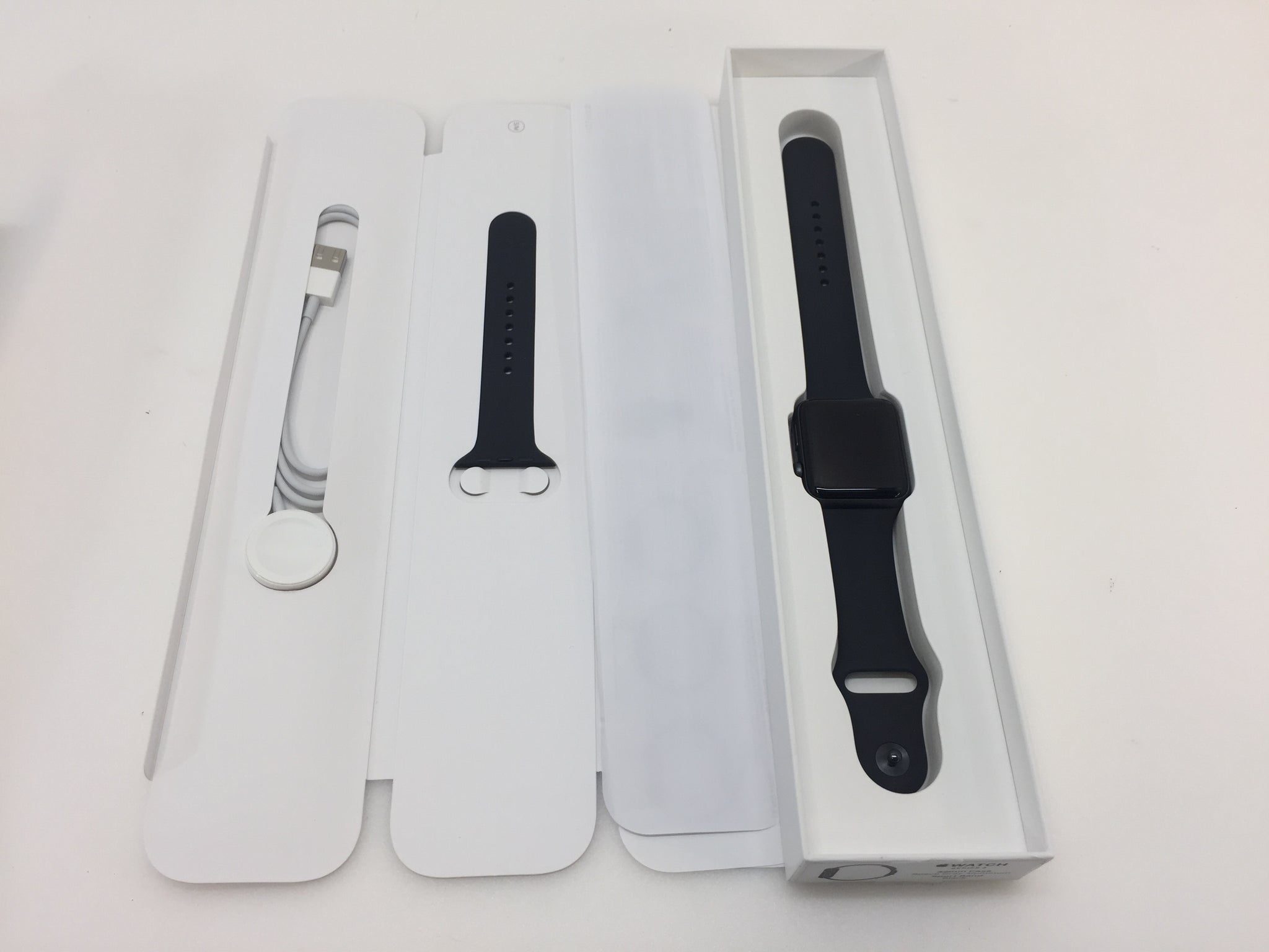 Apple Watch MTF32LL A Series 3 42mm Space Gray Aluminum Case Black Spo NT Electronics LLC