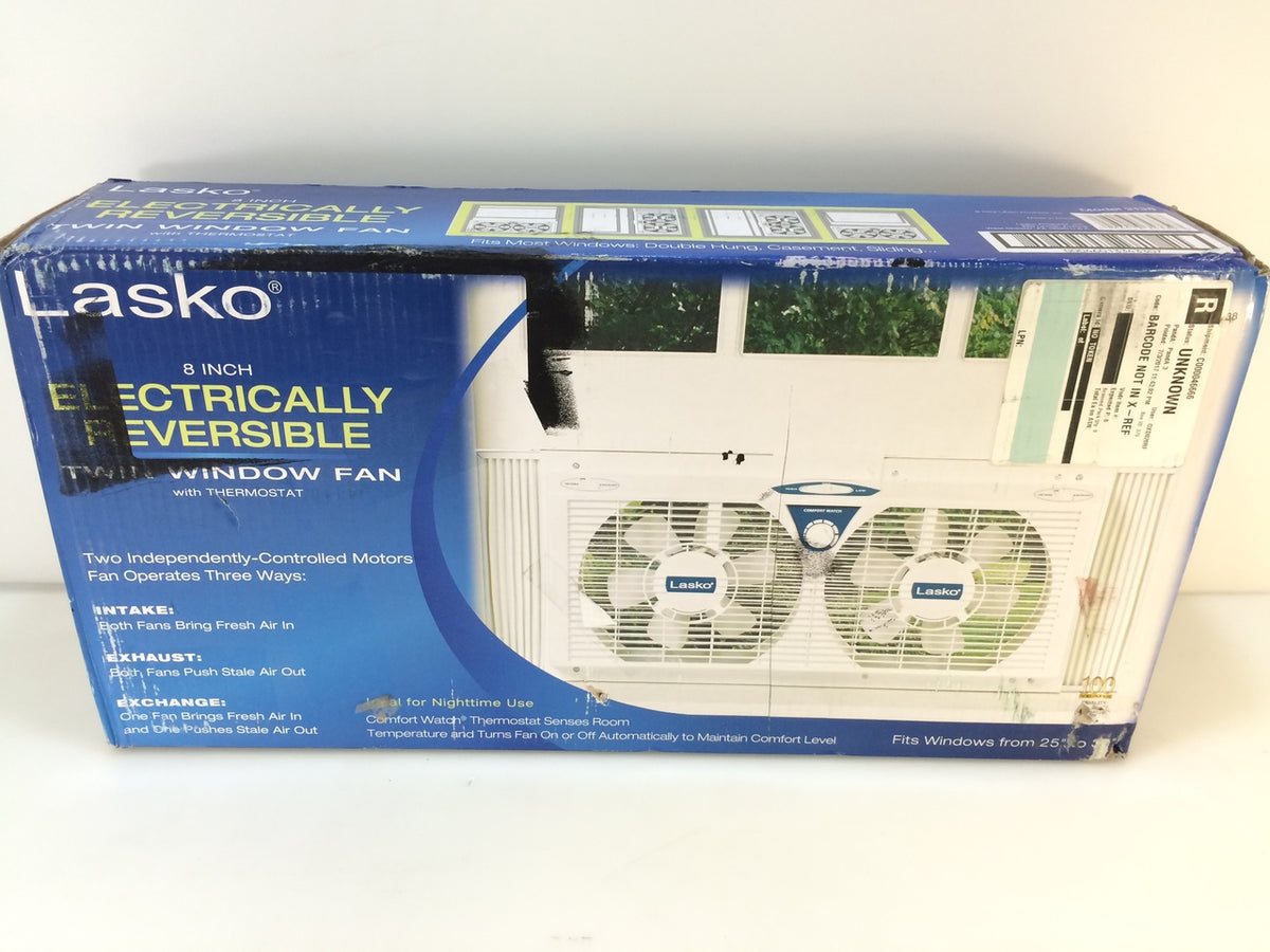 Lasko 2138 8 in. Electrically Reversible Twin Window Fan with Thermost – NT  Electronics LLC