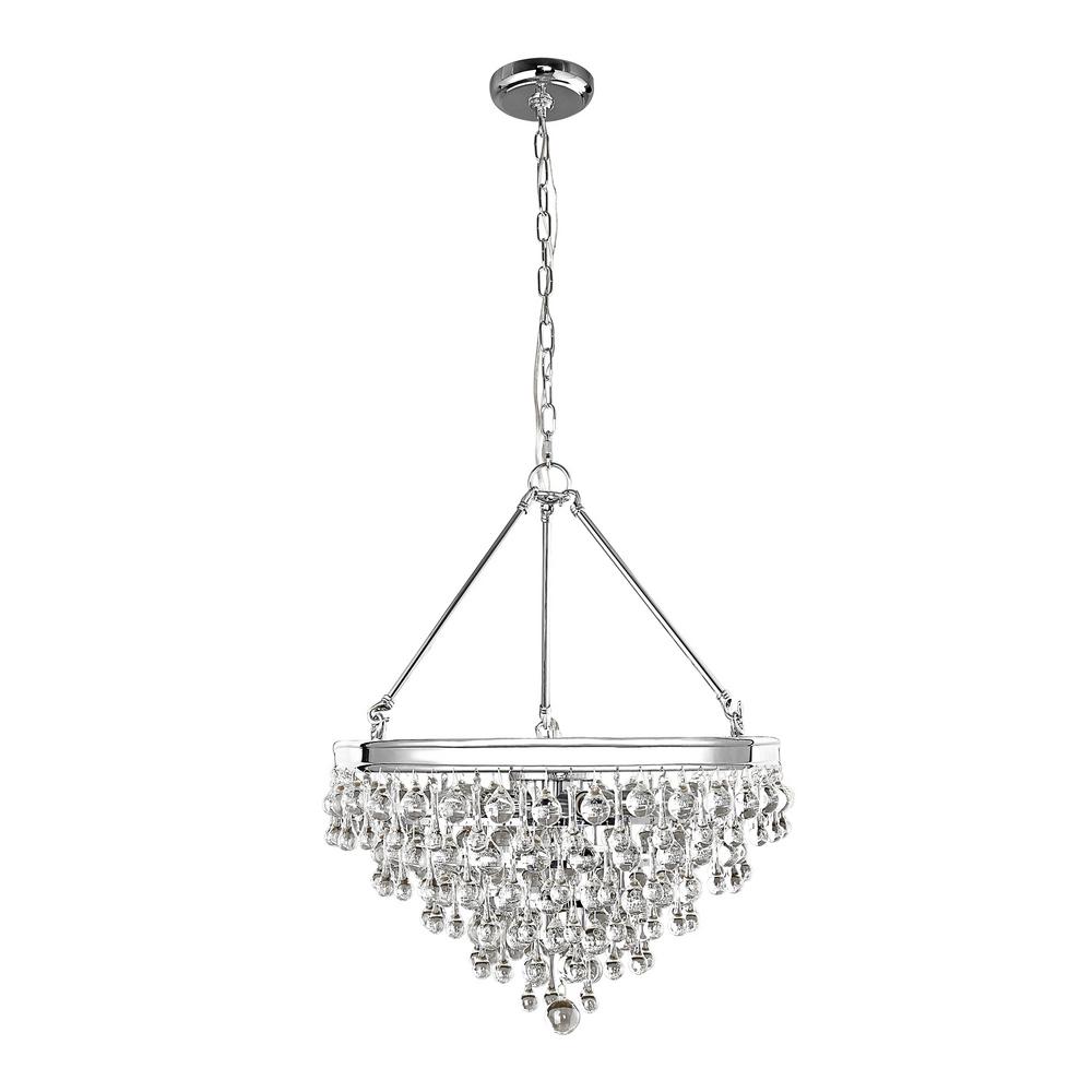 Decor Living Milton 6-Light Chrome Crystal Pendant 7500GB-015