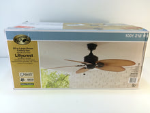 Load image into Gallery viewer, Hampton Bay 32711 Lillycrest 52&quot; Aged Bronze Ceiling Fan 1001218109
