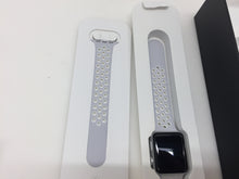 Load image into Gallery viewer, Apple Watch Nike+ MQ172LL/A 38mm Silver Aluminum Pure Platinum White Sport Band
