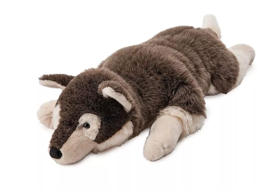 Plow & Hearth Siberian Husky Plush Cuddle Animal Body Pillow 45