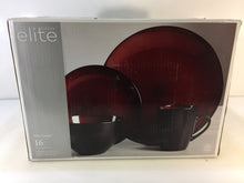 Load image into Gallery viewer, Gibson Elite 94827.16 Soho Lounge Burgundy 16pc Dinnerware Set - Red
