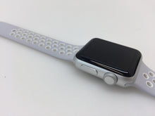 Load image into Gallery viewer, Apple Watch Nike+ MQ172LL/A 38mm Silver Aluminum Pure Platinum White Sport Band
