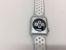 Load image into Gallery viewer, Apple Watch Nike+ MQ172LL/A 38mm Silver Aluminum Pure Platinum White Sport Band
