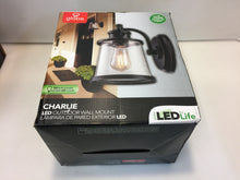 Load image into Gallery viewer, Globe Electric 44127 Charlie 1-Light Oil-Rubbed Bronze LED Outdoor Wall Sconce
