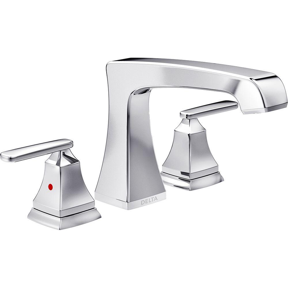 Delta T2764 Ashlyn 2-Handle Deck-Mount Roman Tub Faucet Trim Kit in Chrome