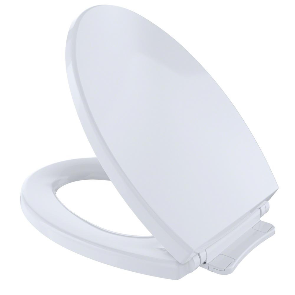 TOTO ss114#01 SoftClose Elongated Closed Front Toilet Seat in Cotton White