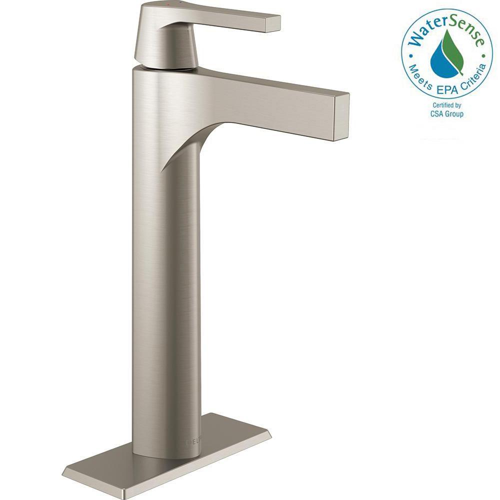 Delta 774-SS-DST Zura 1-Hole 1-Handle Vessel Bathroom Faucet in Stainless